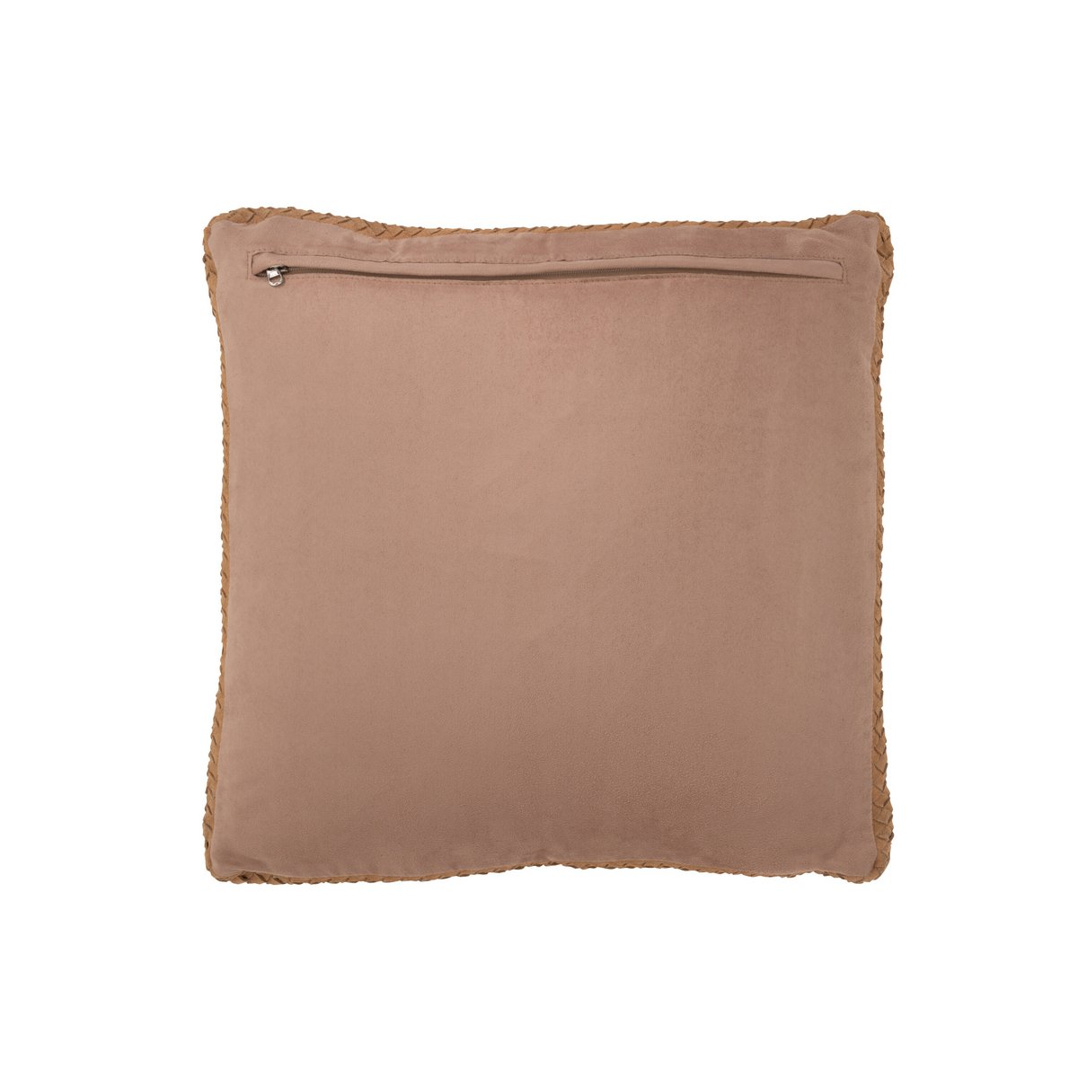 J-Line - Coussin tissé - Cuir - Marron