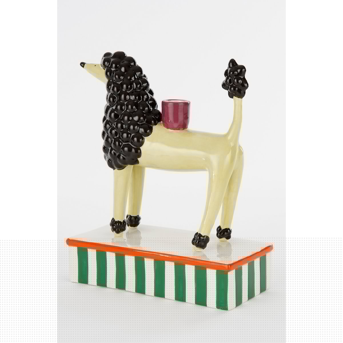 Mica Decorations – Kerzenständer Hund – L23,5 x B10,5 x H28,5 cm – Keramik – Hellgelb