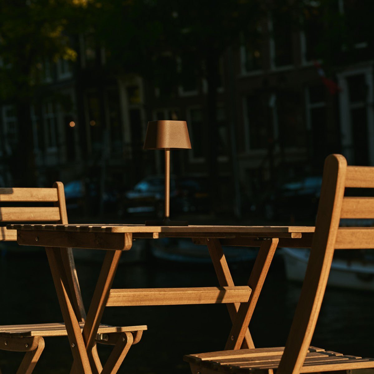 Tavellio-Amsterdam - Ava Mokka Bruin - Oplaadbare tafellamp | Stijlvol, draadloos en dimbaar