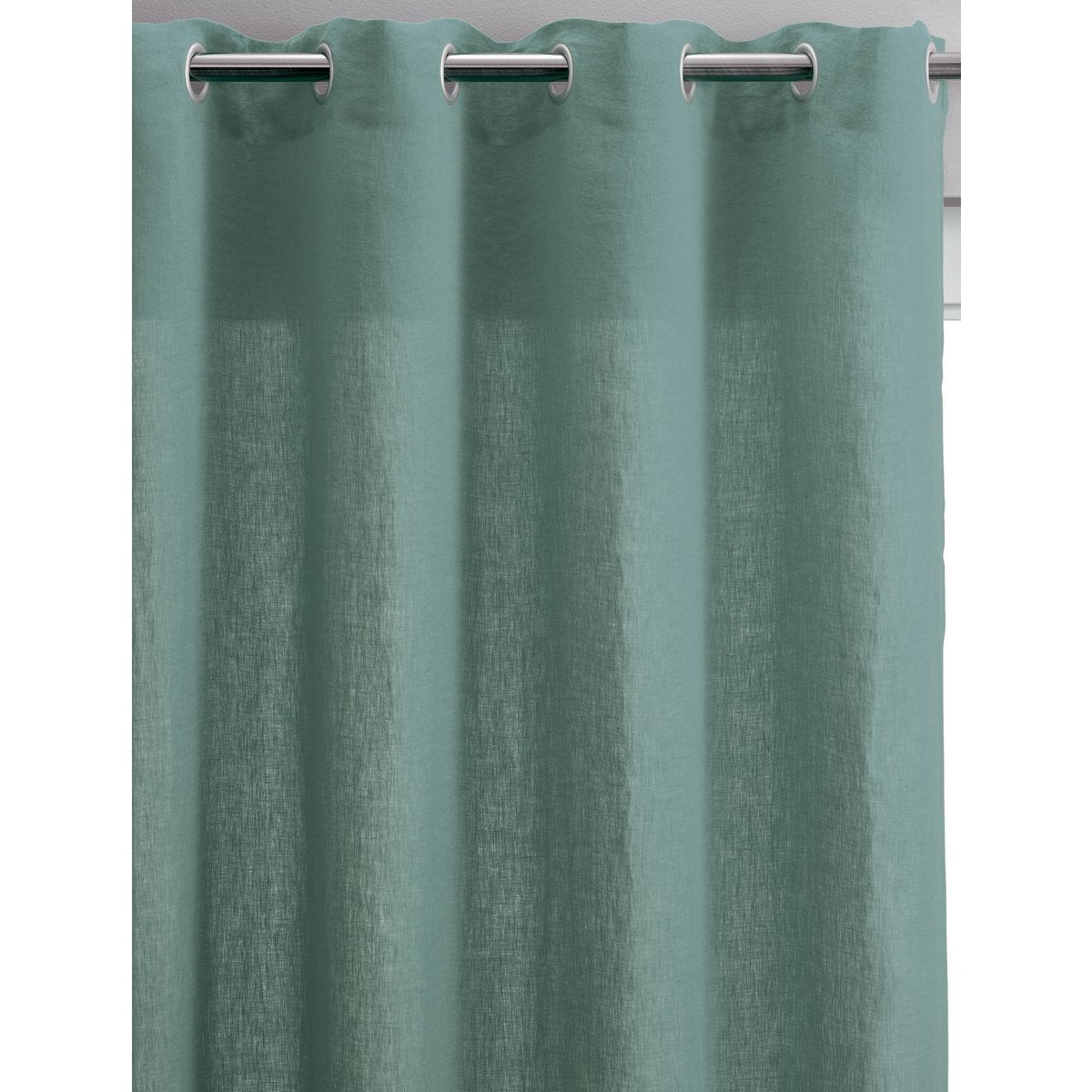 VIVARAISE - Rideau voilage Zeff Vert de gris 140 x 280