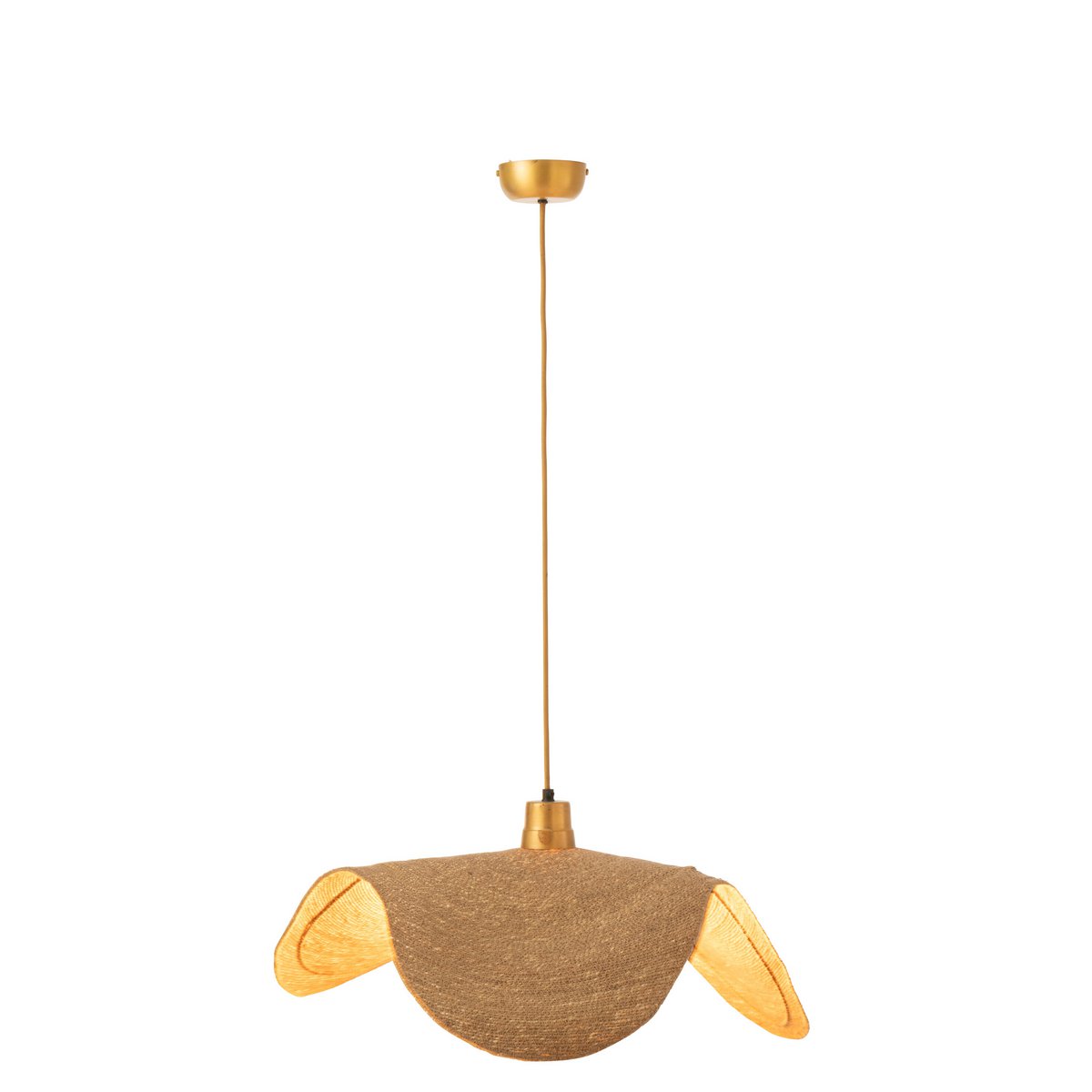 J-Line - Hangende Lamp Moon - Jute - Naturel - Medium