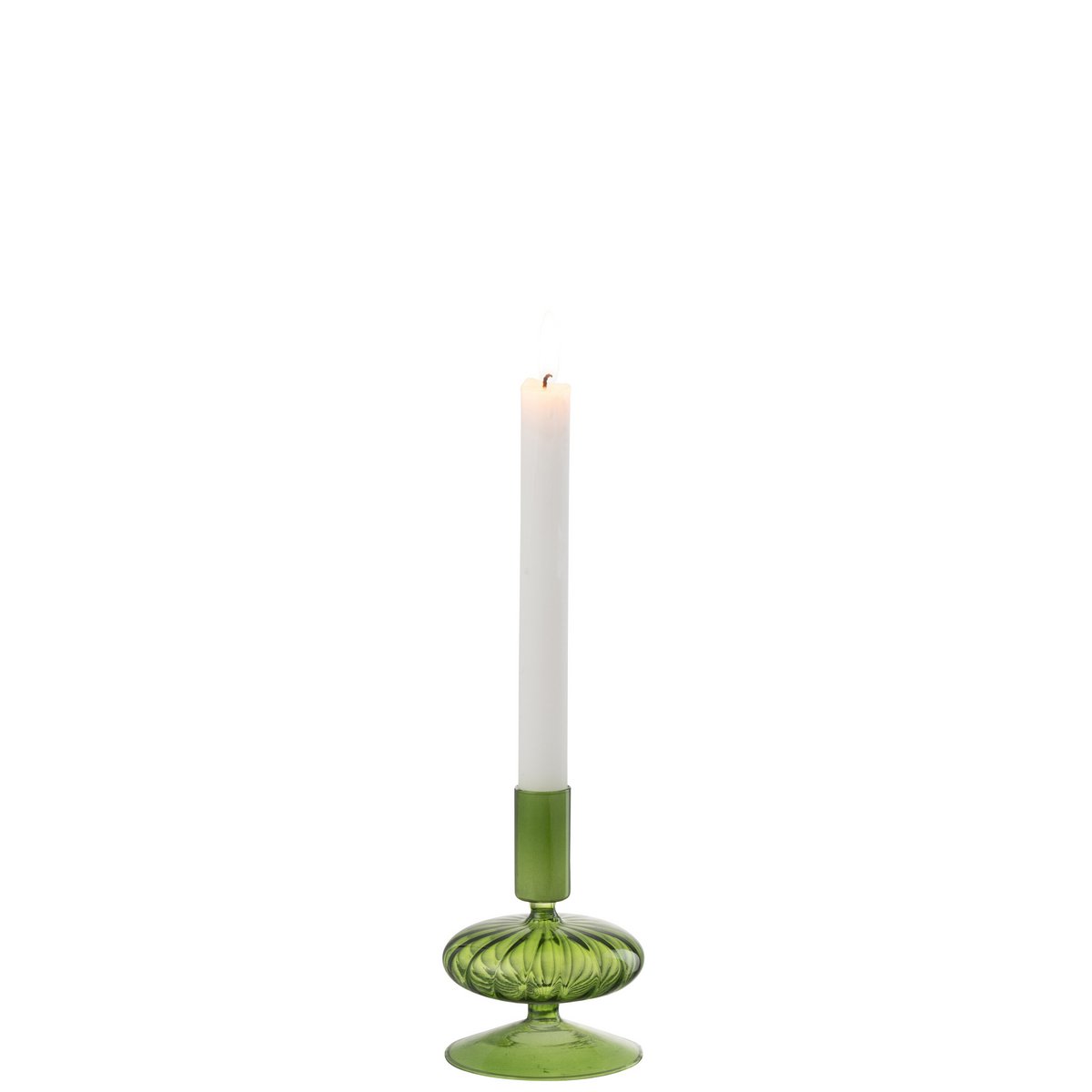 J-Line - Bougeoir UFO Verre Vert