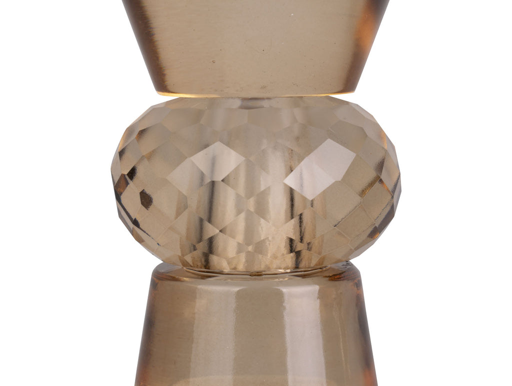 Present Time - Kaarsenhouder 'Crystal Art' (Sand Brown)