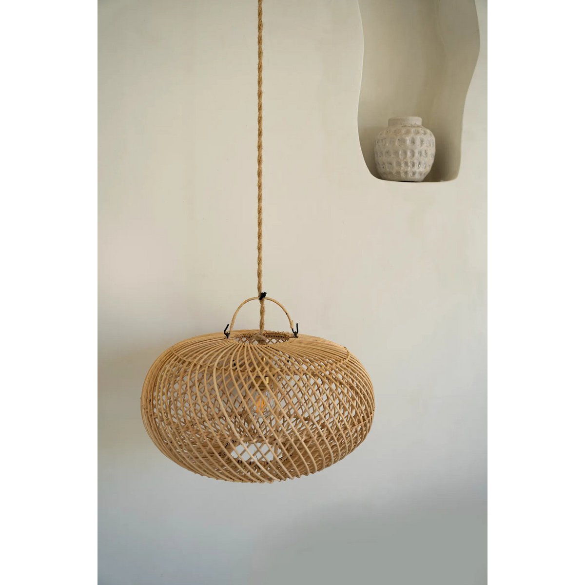 Bazar Bizar - Lampe suspendue 'Wholly' (Naturel, S)