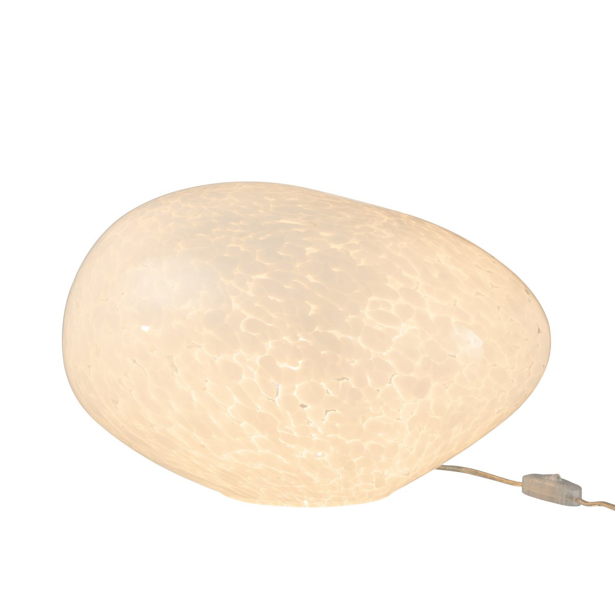 J-Line - Lampe Dany Stains Ovale - Verre - Blanc