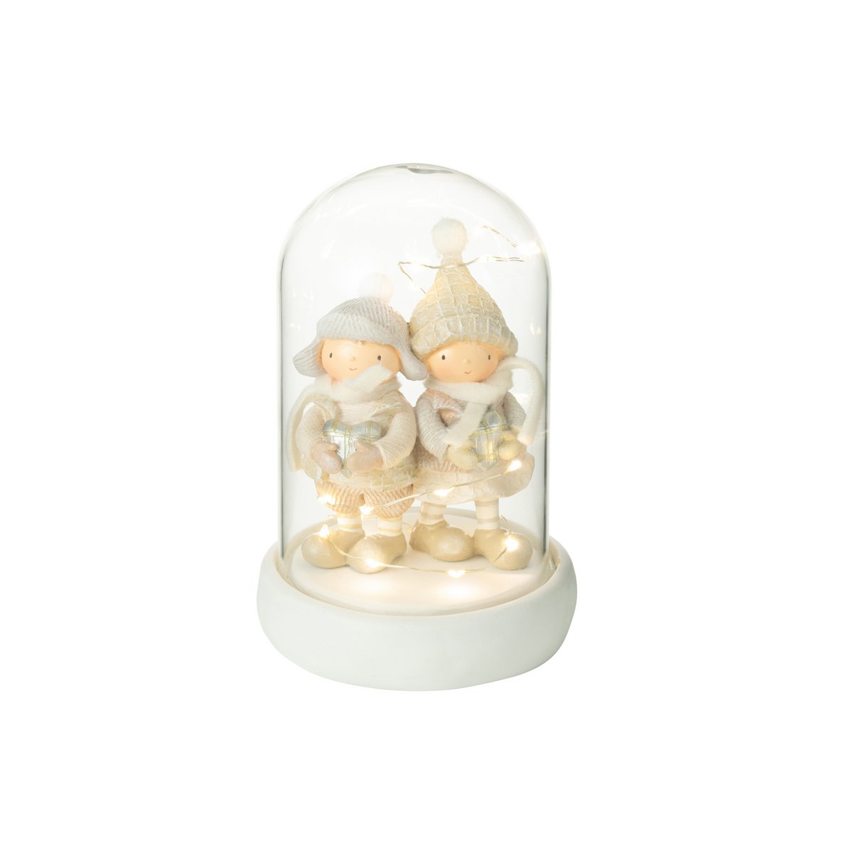 J-Line - Cloche Luminaire Garçon + Fille Résine