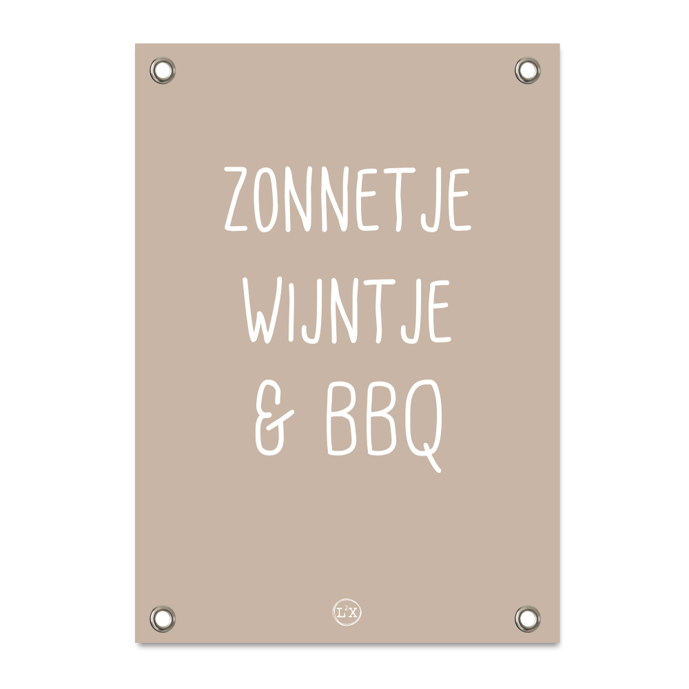 Label2X - Tuinposter zonnetje wijntje bbq