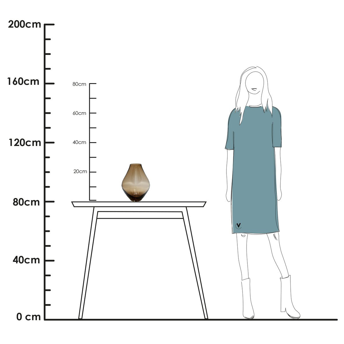 Vase the World - Vaas - Lesse taupe