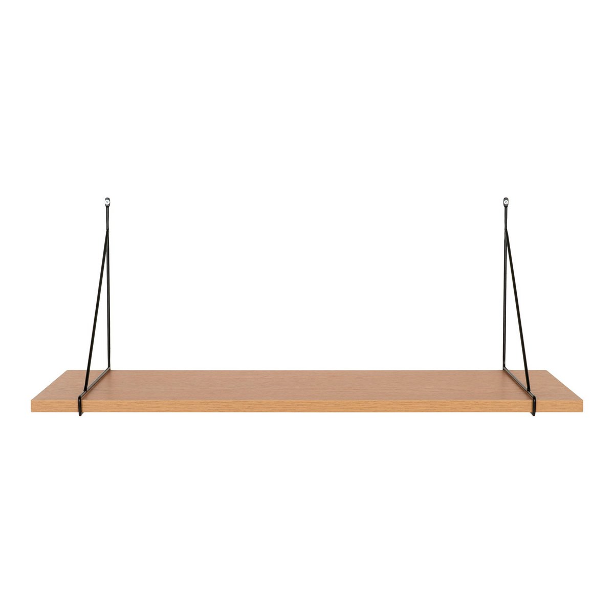 House Nordic - Chiba Wall Shelf - Étagère murale, placage frêne, structure en acier noir, 80x29 cm