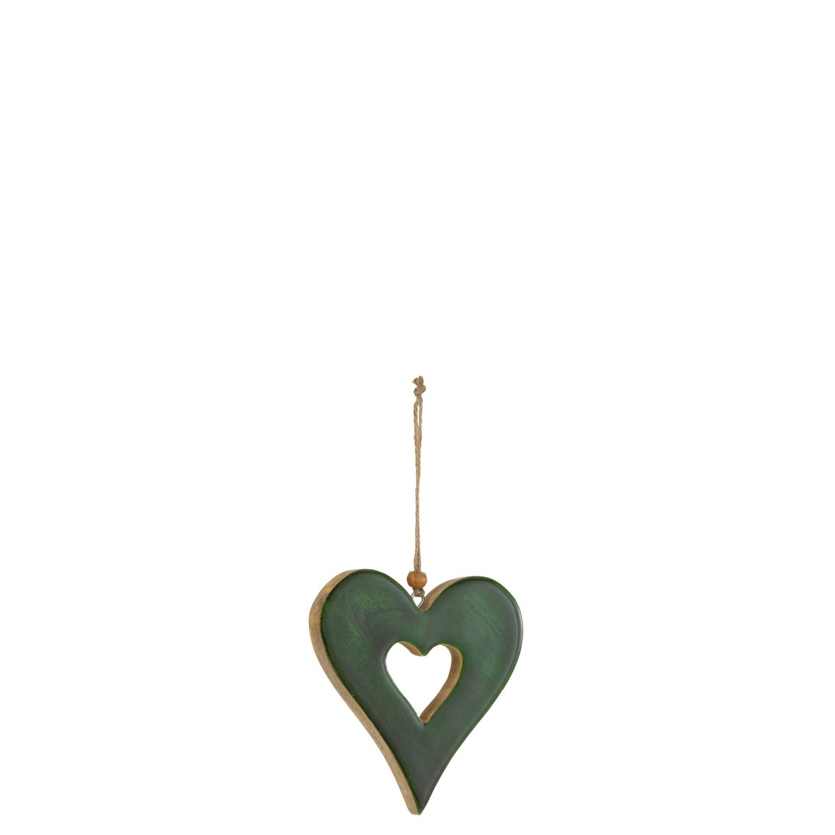 J-Line - Suspension décorative 'Heart' (Taille S, Vert)