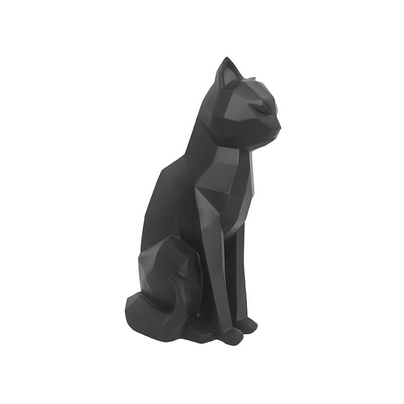 Present Time – Dekorative Statue Origami-Katze sitzend – PT3490BK