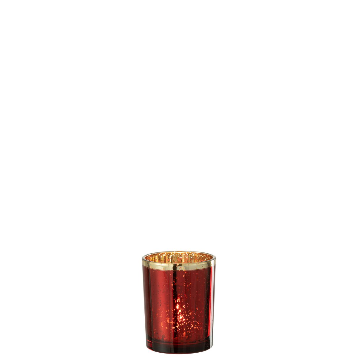 J-Line - Lantern Edge - Verre - Rouge/Or - Moyen