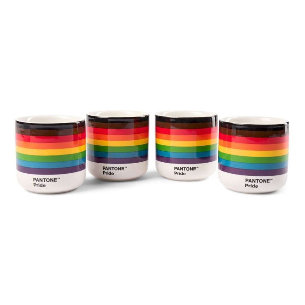 Copenhagen Design - Coffret cadeau de tasses Cortado 'Pantone' (Lot de 4, Double paroi, 170 ml, Pride)