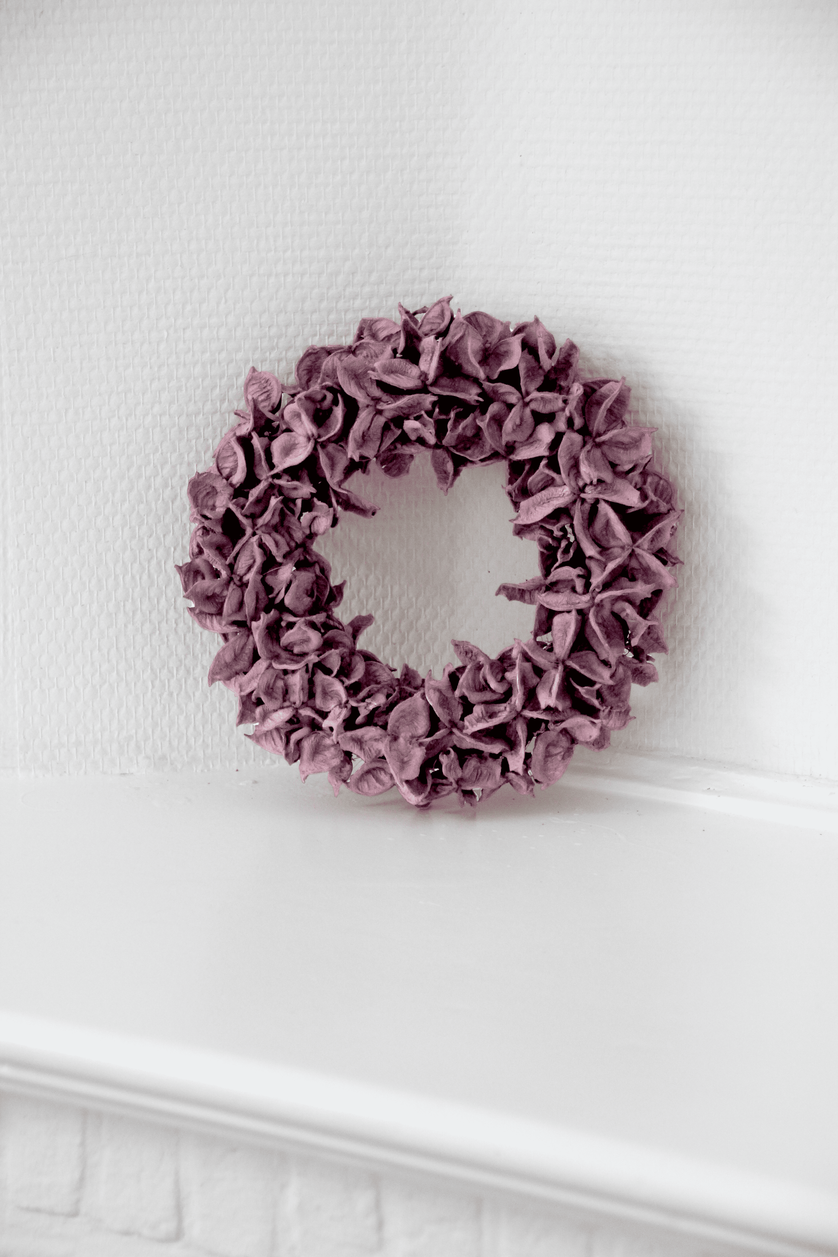 Maison d'Abri - Couronne 'Cotton Pod' (Ø20cm, Mauve)