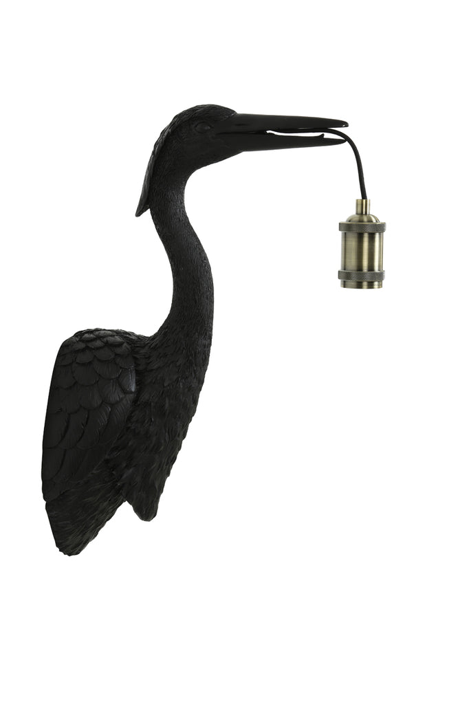 Light &amp; Living - Applique 'Crane' (Noir mat)