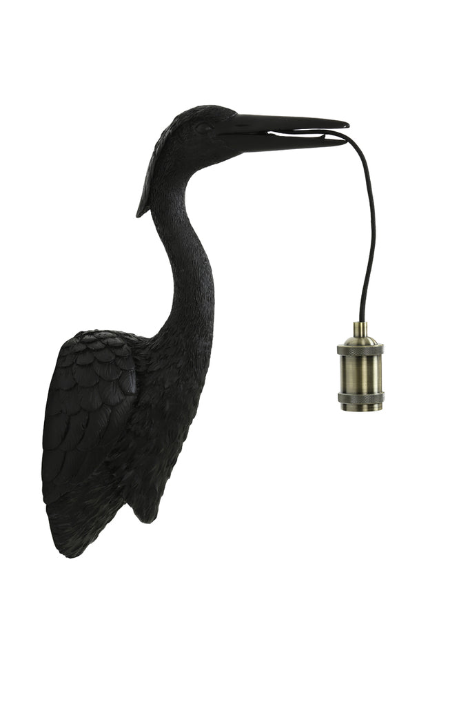 Light &amp; Living - Applique 'Crane' (Noir mat)