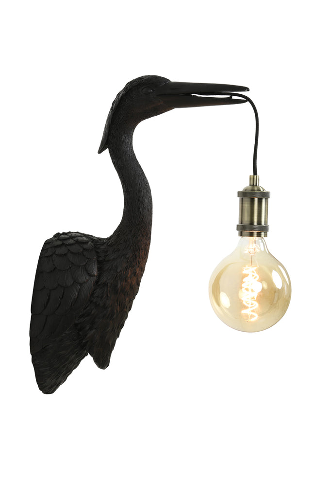 Light &amp; Living - Applique 'Crane' (Noir mat)