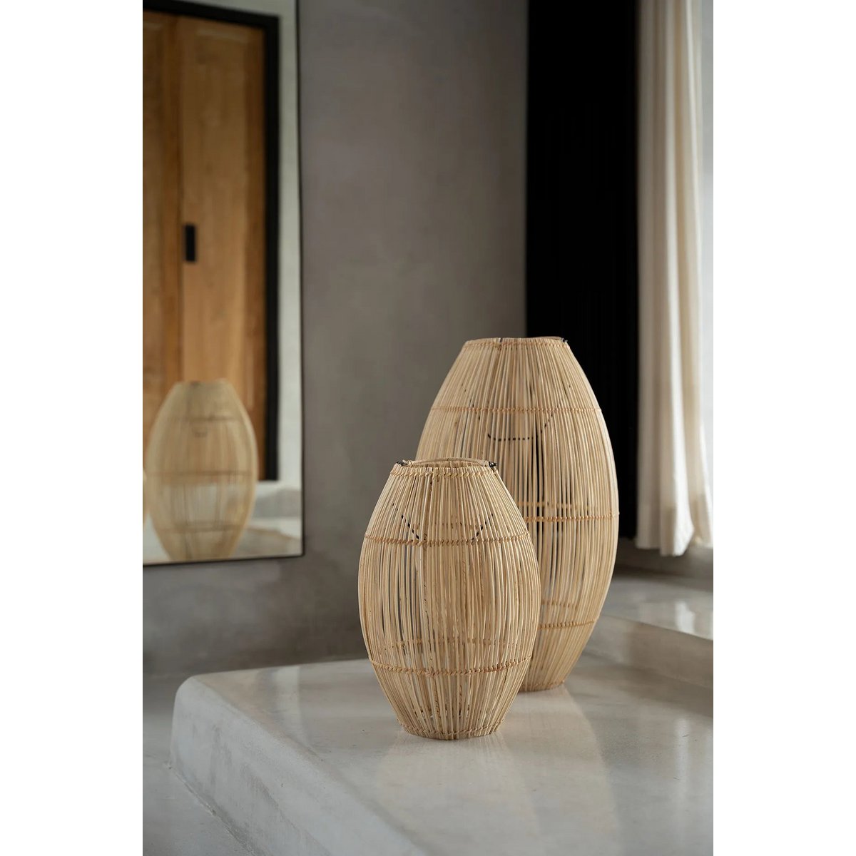 Bazar Bizar - Lampe suspendue 'Zuri' (Naturel, M)