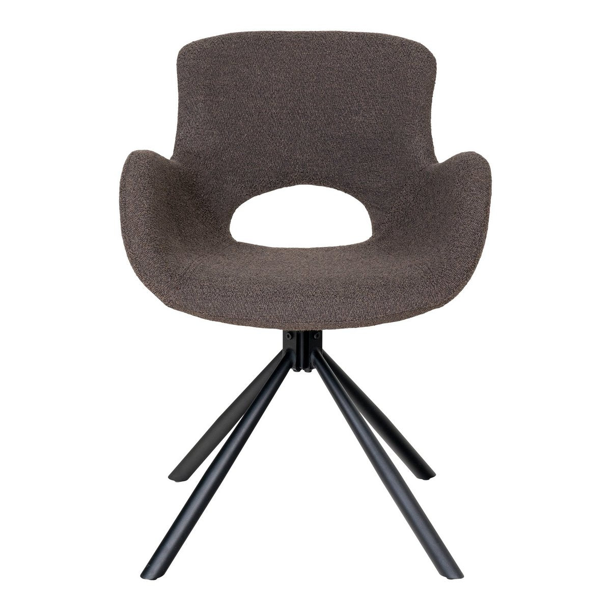 House Nordic - Amorim Dining Chair - Eetkamerstoel, in bouclé paddestoel met draaibare - Set van 2