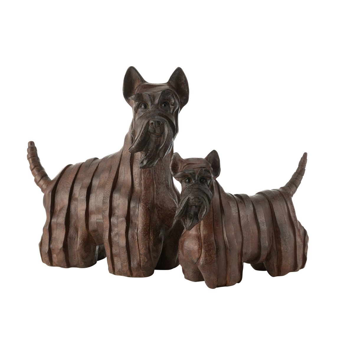 J-Line - Chien Scots Terrier Moderne Résine Marron Grand