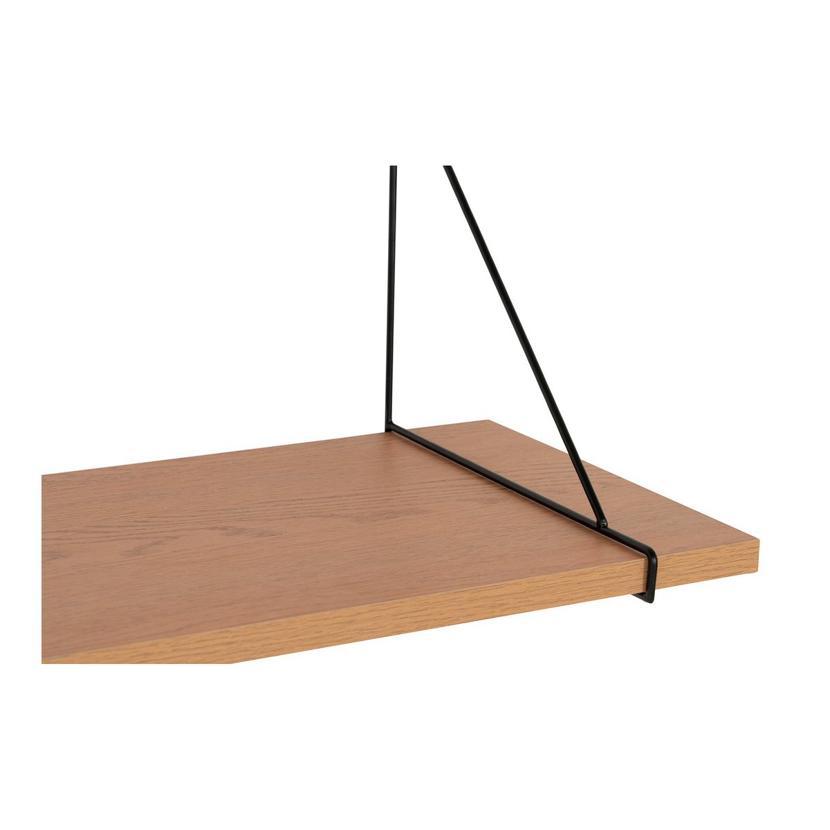 House Nordic - Chiba Wall Shelf - Étagère murale, placage frêne, structure en acier noir, 80x29 cm