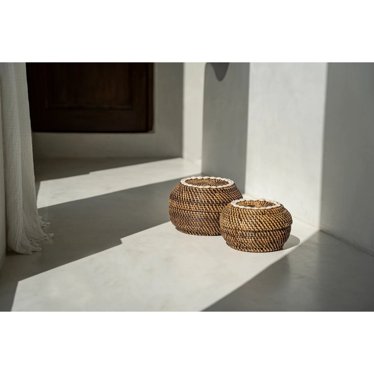 Bazar Bizar - Panier 'Colonial Peek-a-Boo' (Marron Naturel, M)