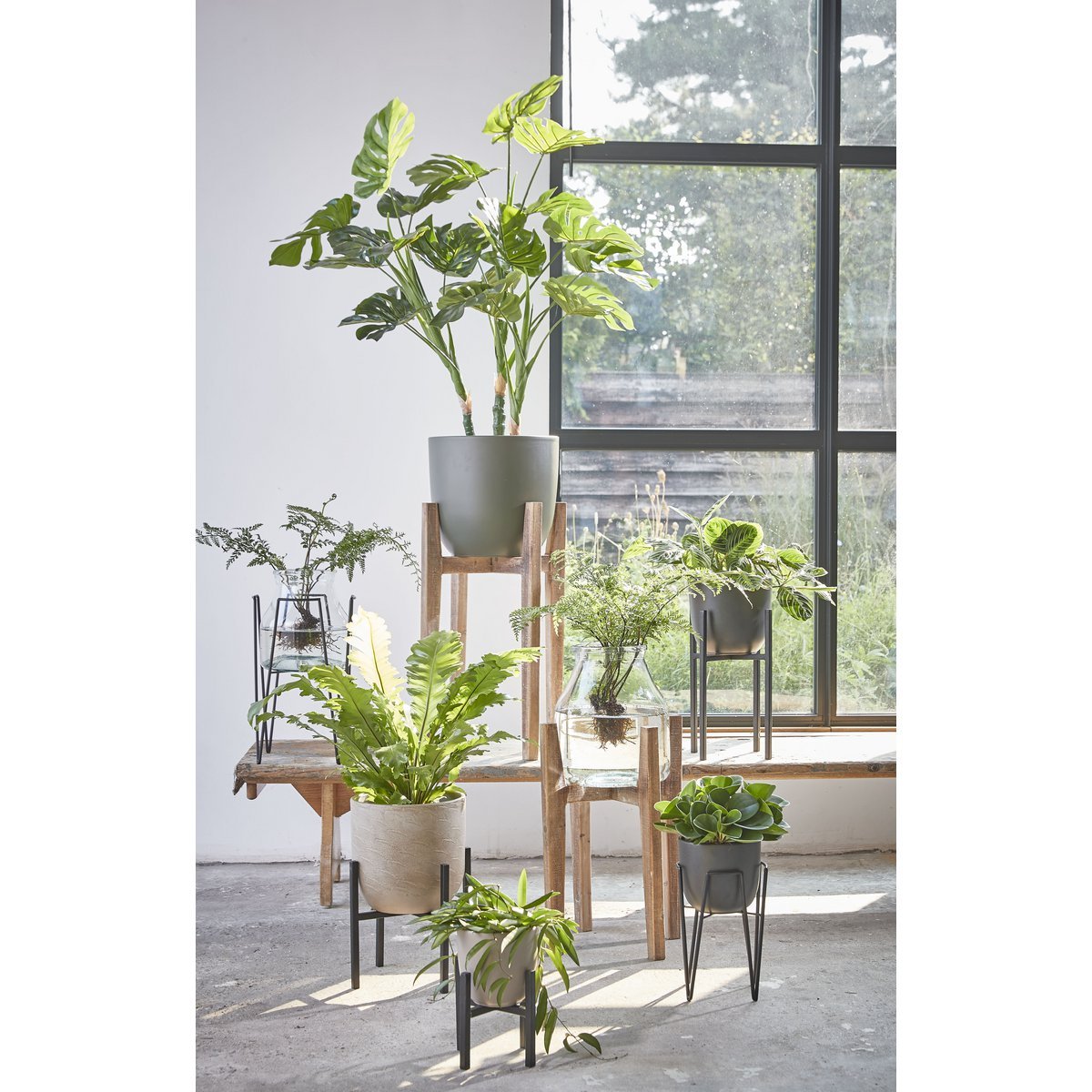 Glimmerdekorationen – Künstliche Pflanze Monstera – H100 x Ø75 cm – Grün