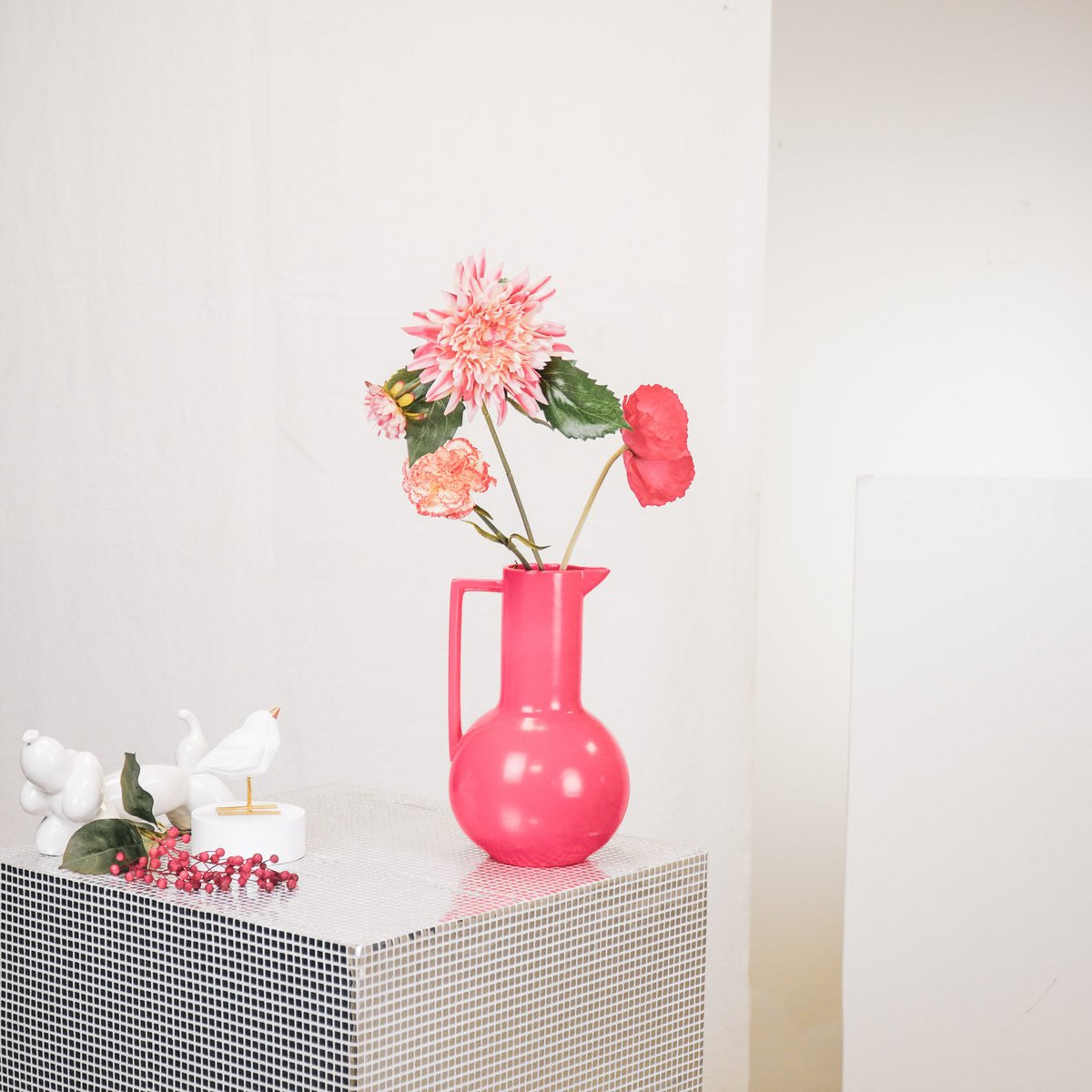 Housevitamin - Vase und Krug 'Neon' (Keramik, 27,5cm)