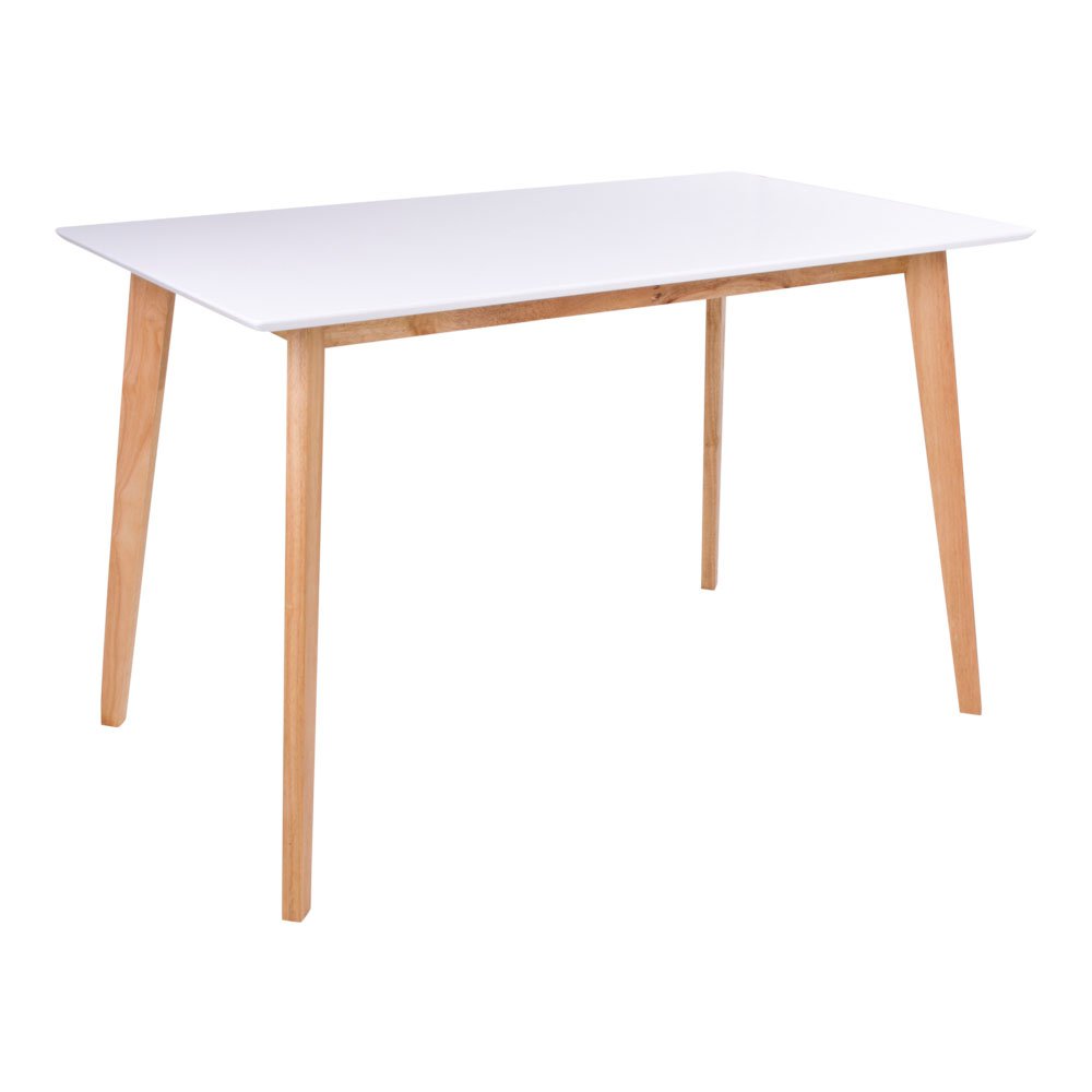 House Nordic - Vojens Dining Table - Eettafel in wit en naturel 120x70xh75 cm