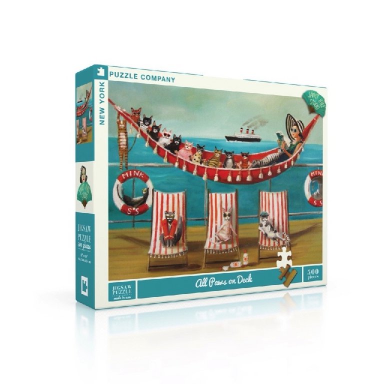 New York Puzzle Company - Puzzle 'Toutes les pattes sur le pont' (500 pièces)