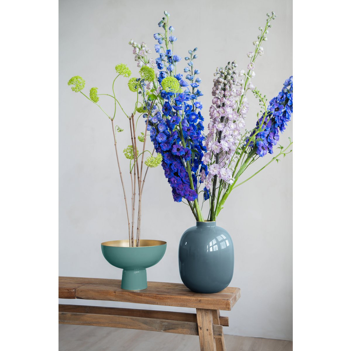 Pip Studio - Vaas Metaal Blauw 32cm