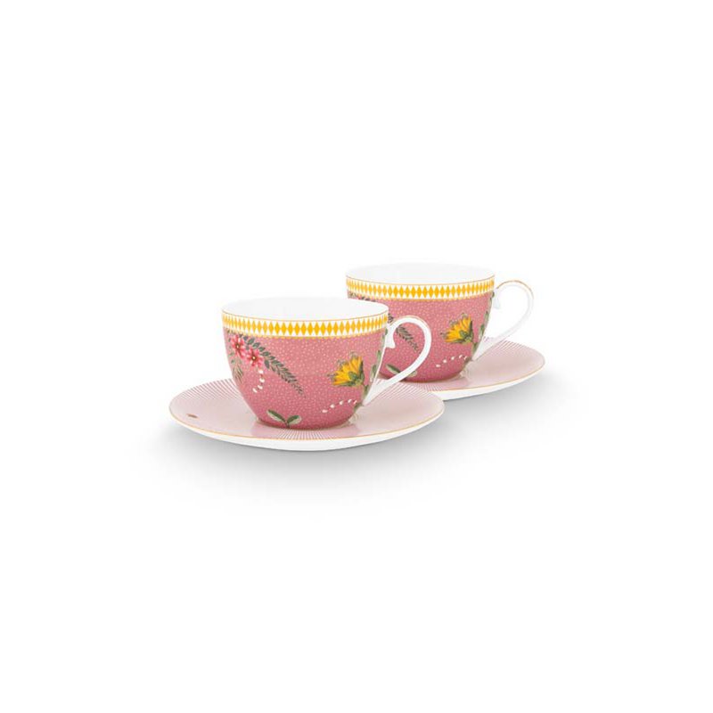 Pip Studio - Set / 2 Kop & Schotels La Majorelle Roze 280ml