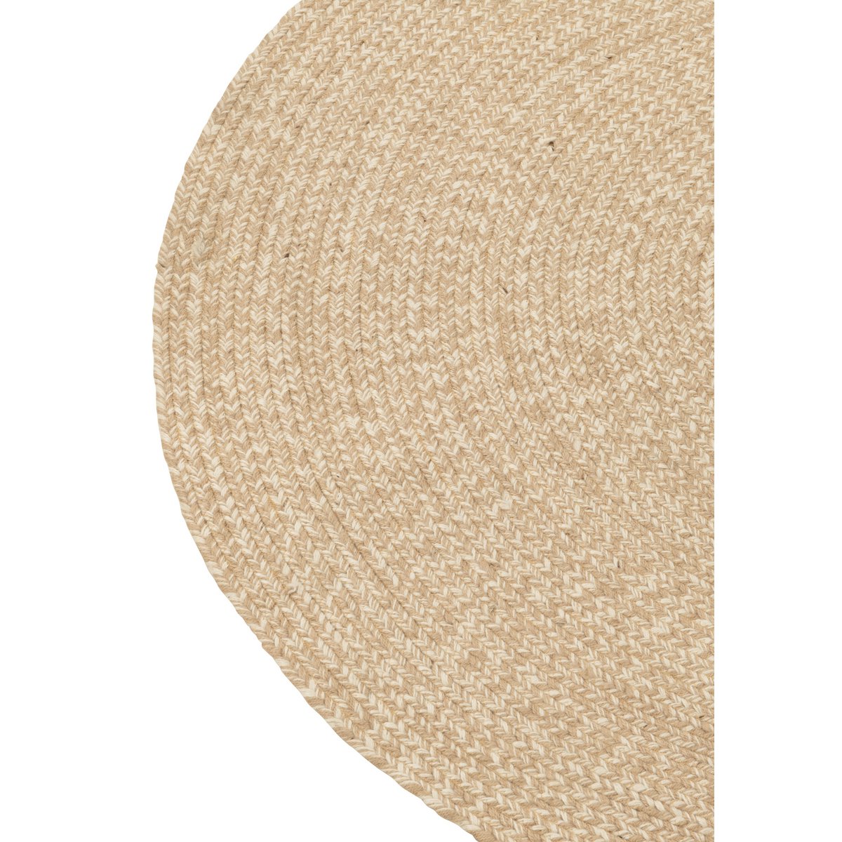 J-Line - Tapis Miami Outdoor - Polyester - Naturel/Blanc - Moyen