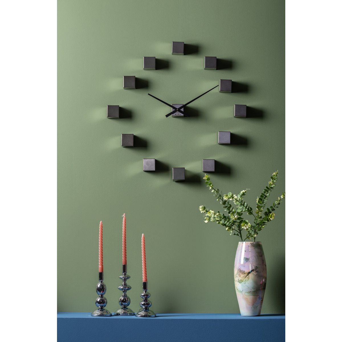 Karlsson - Horloge murale DIY Cube Métallique (Ø40cm) - KA5974GY