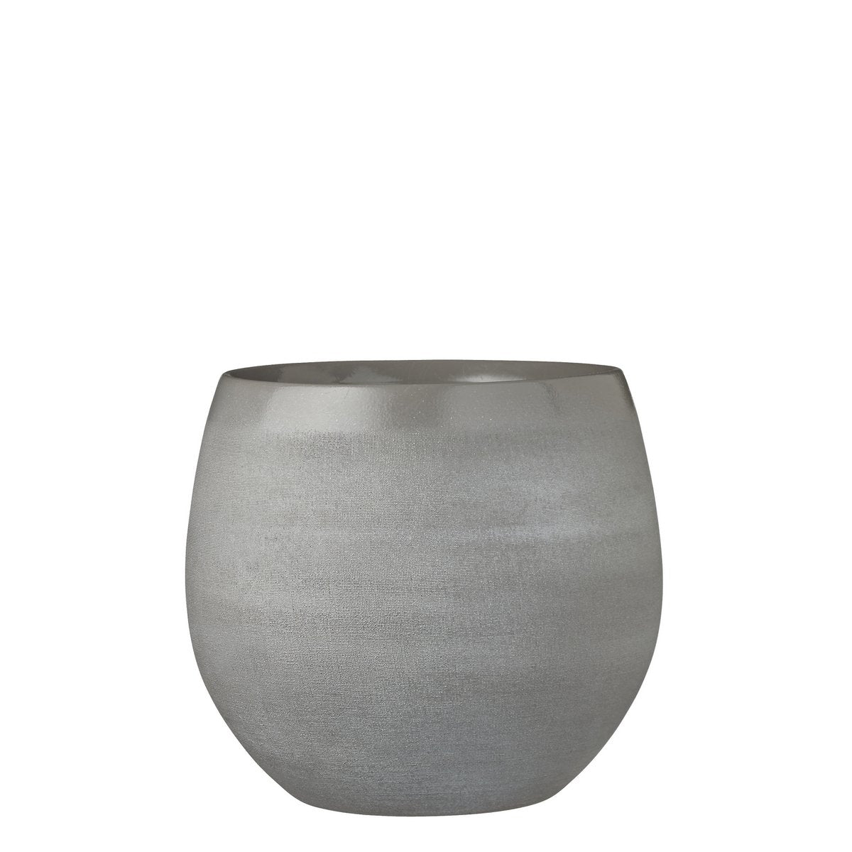 Mica Décorations - Pot de Fleur Douro - H23 x Ø26 cm - Terre Cuite - Gris Clair