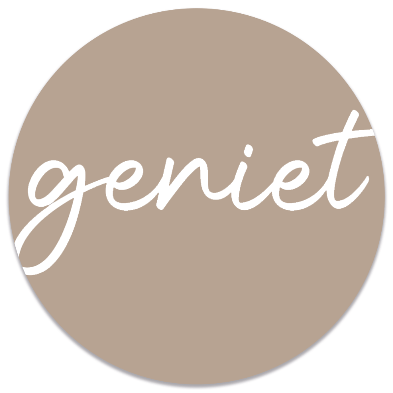 Label2X - Muurcirkel geniet beige