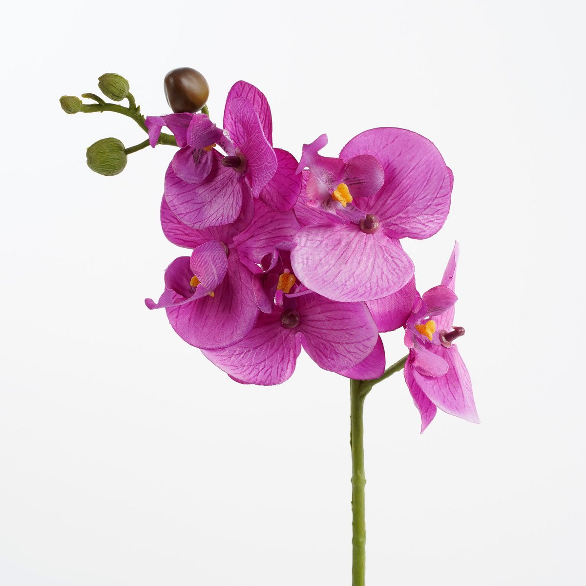 Glimmerdekorationen – Künstliche Phalaenopsis-Pflanze im Blumentopf – H48 x Ø13 cm – Lila