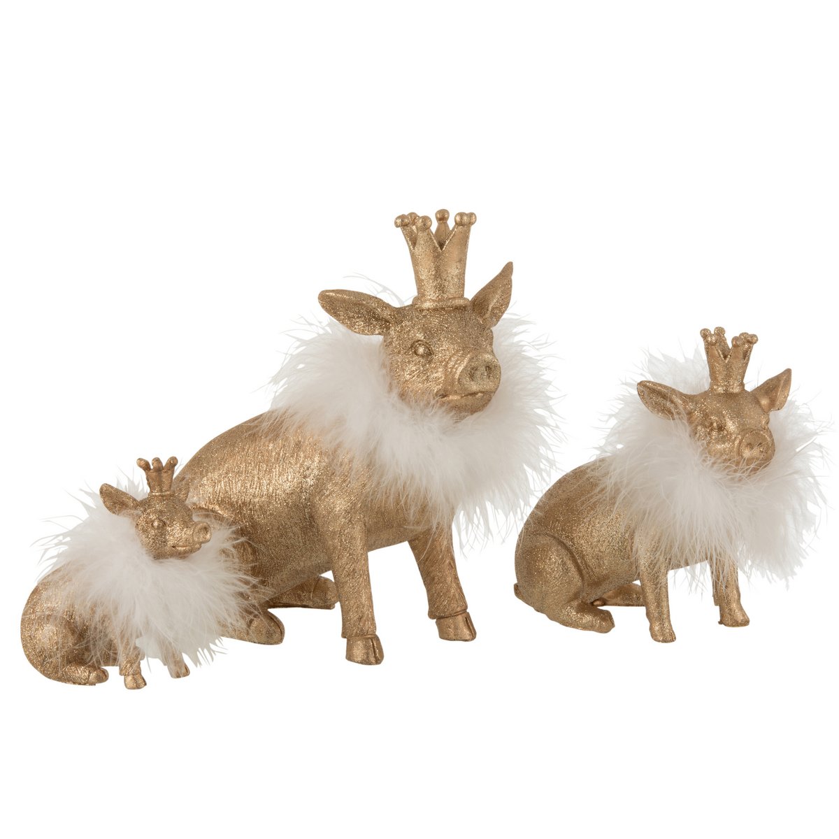 J-Line – Pig Crown Poly Gold Large