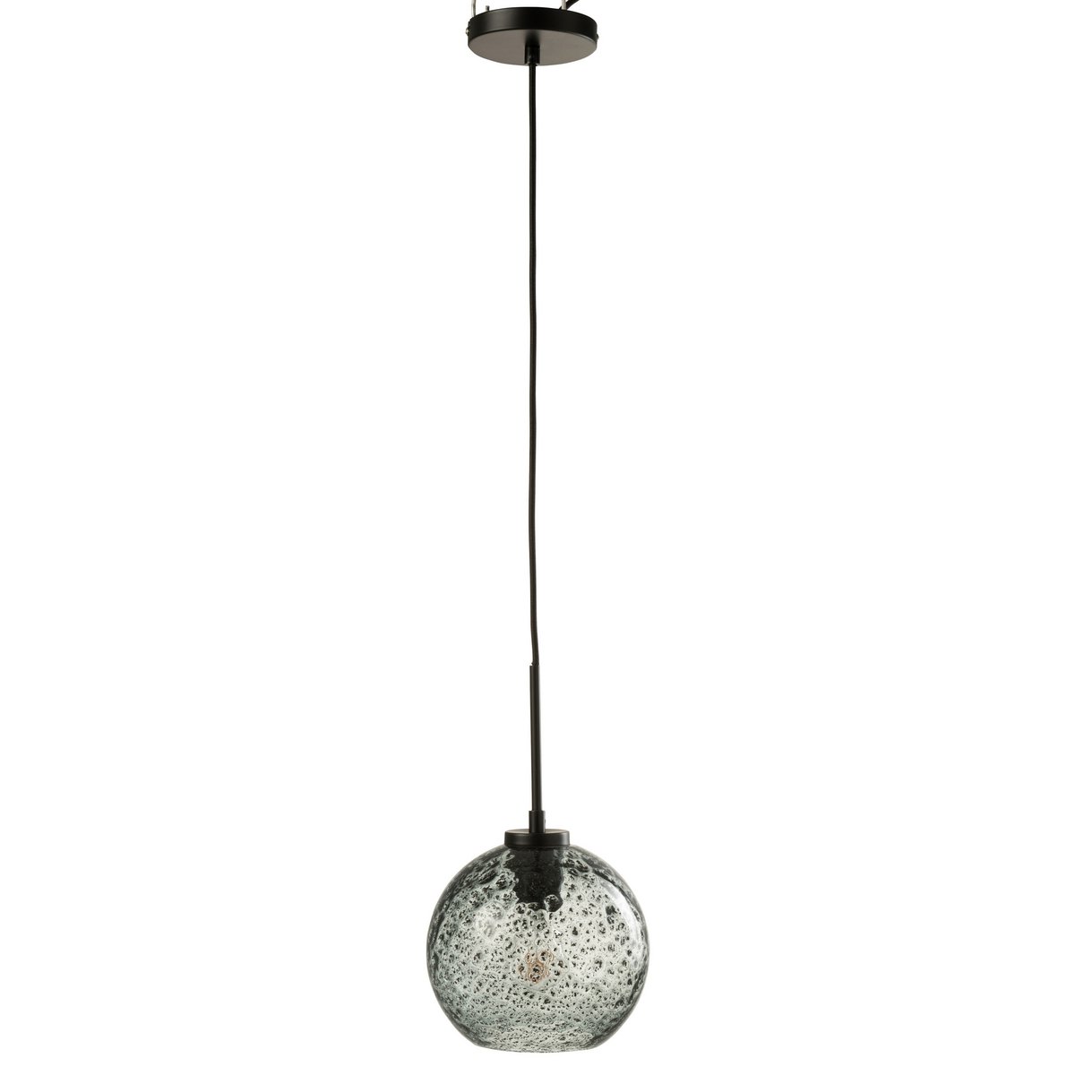 J-Line - Lampe Suspendue Speckle Ball - Verre - Gris - S