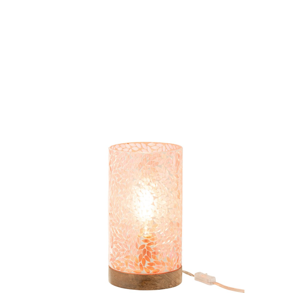 J-Line - Lampe de table Mosaic - Verre - Rose - Petit