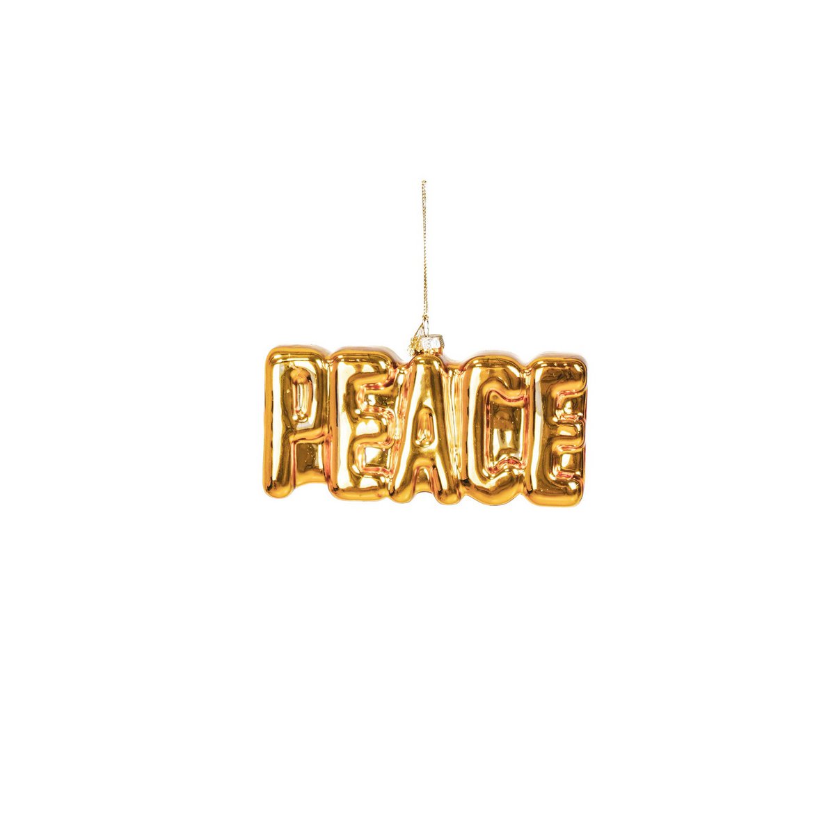 Housevitamin - Weihnachtsschmuck 'Peace' (Gold, 14,5cm)