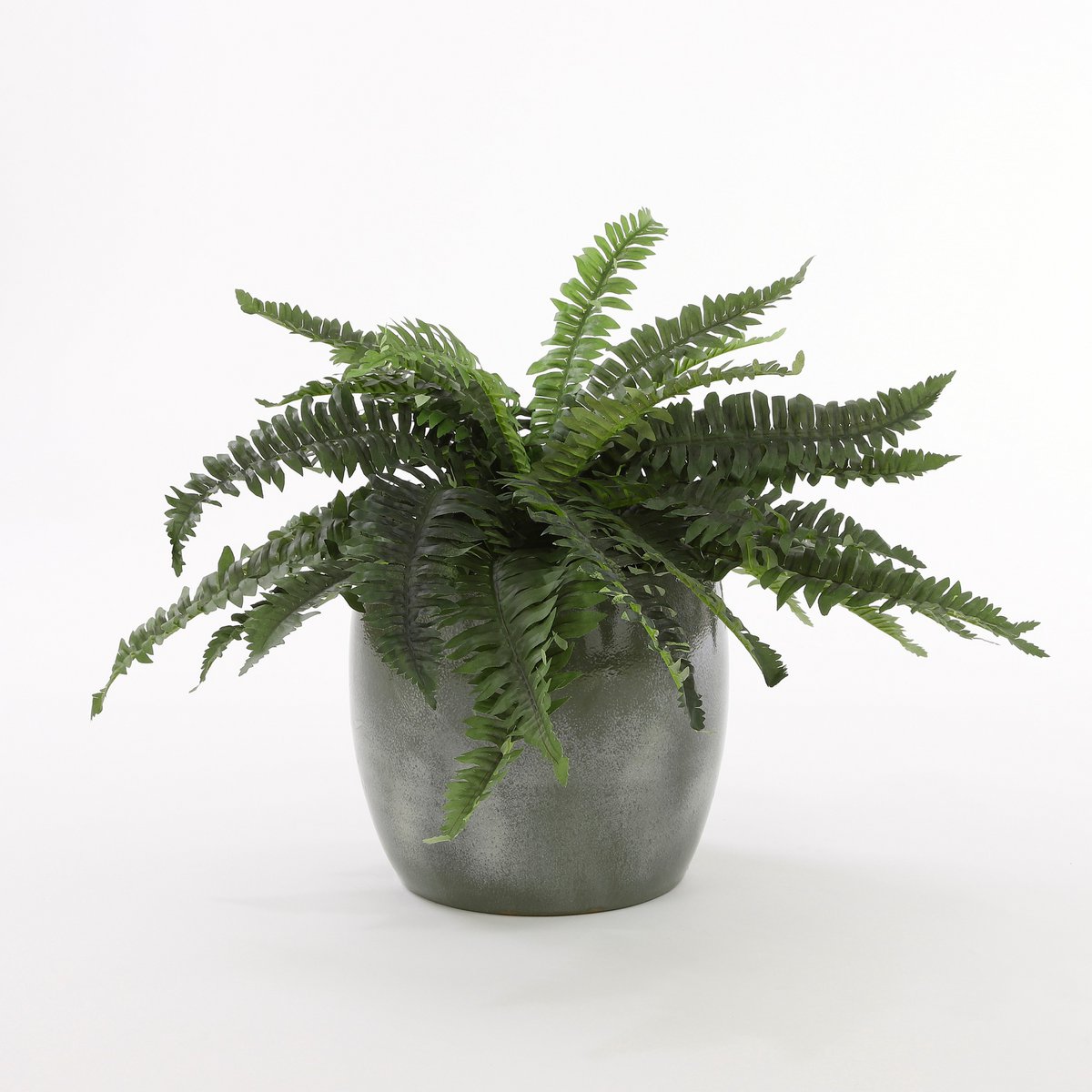 Mica Décorations - Pot de Fleur Lester - H22 x Ø24 cm - Terre Cuite - Vert