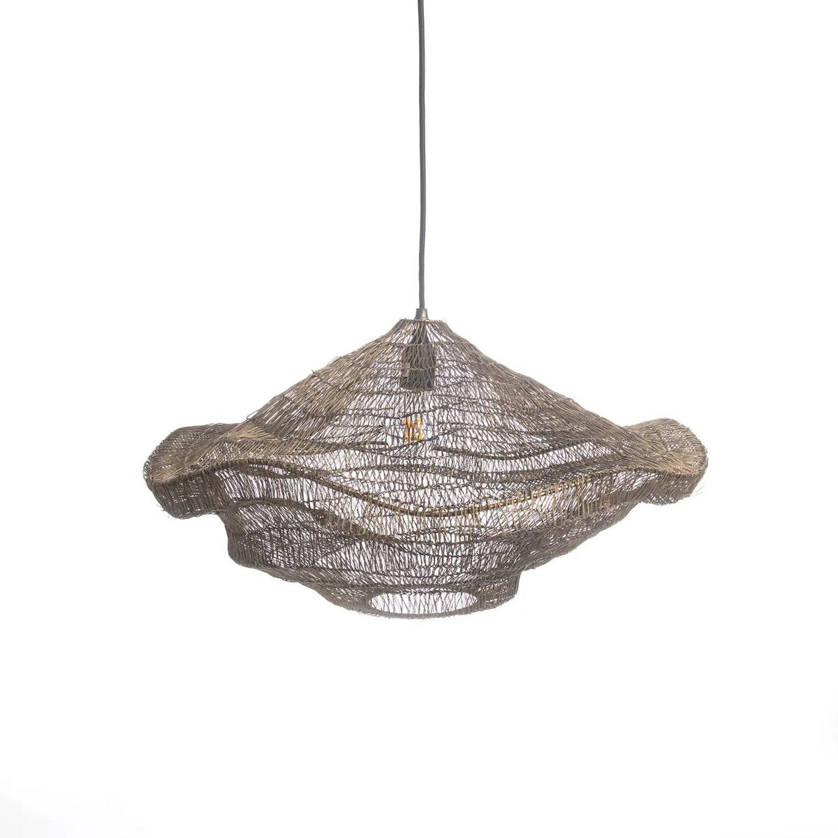 Bazar Bizar - Lampe suspendue 'Oyster' (Laiton, M)