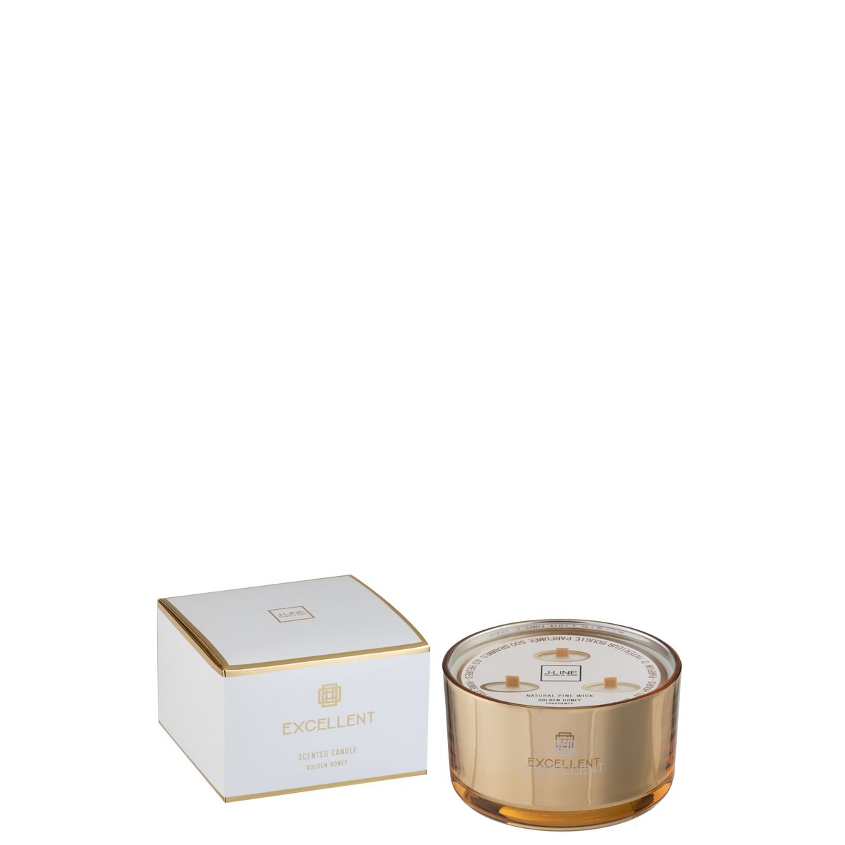 J-Line - Bougie parfumée Excellent Golden Honey Gold Large-40 Heures