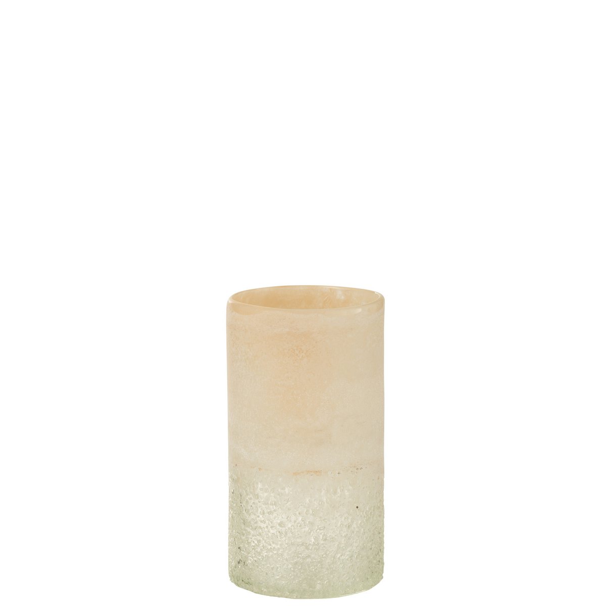 J-Line - Vase Cylindre - Verre - Beige - Petit