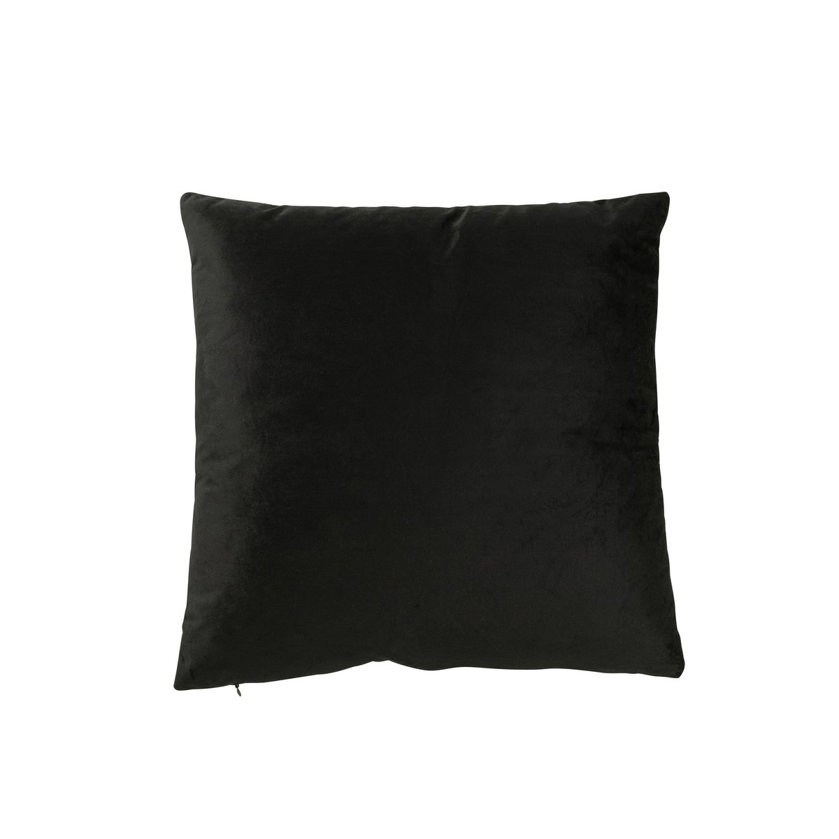 J-Line - Coussin Grooves Pyramides Velours Noir/Or