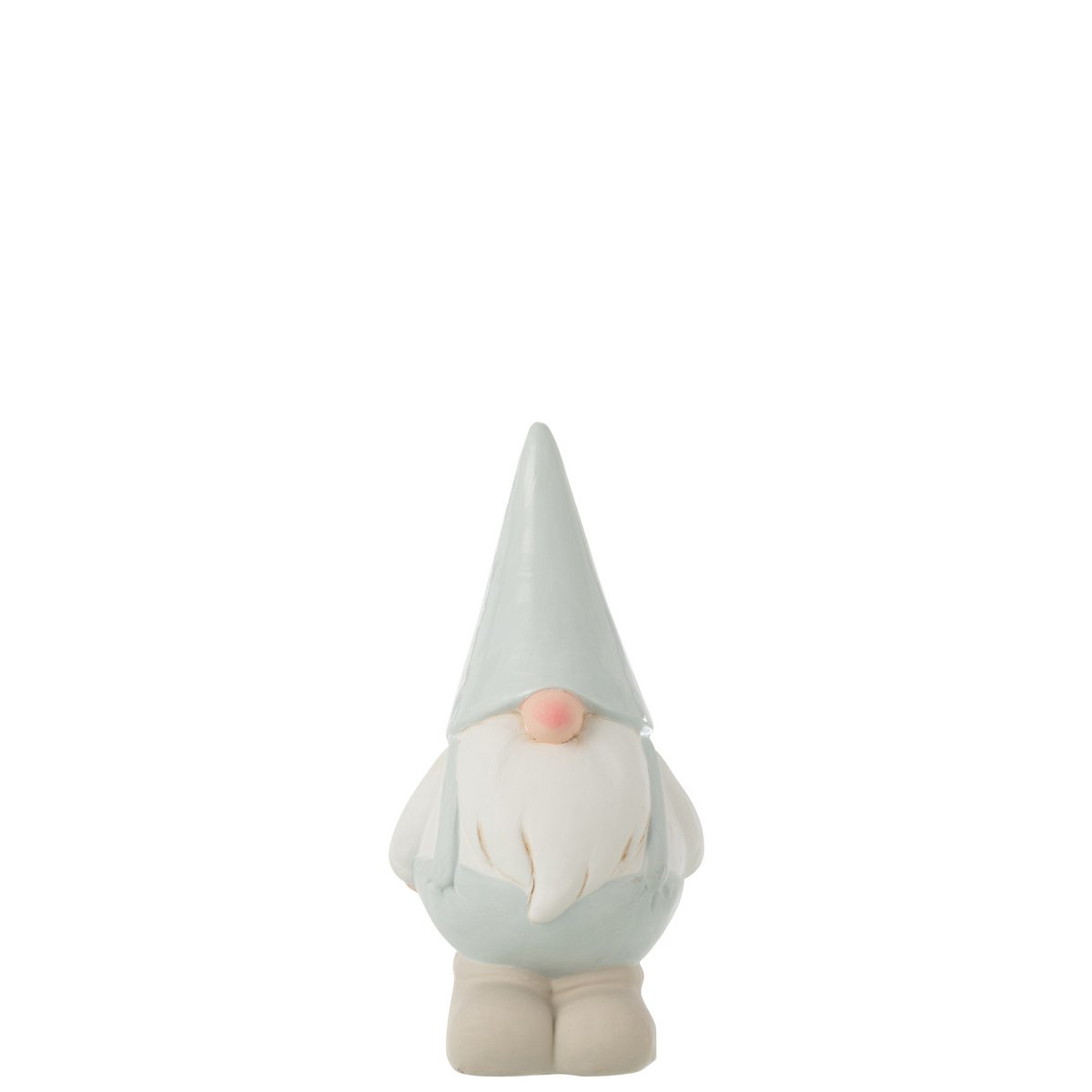 J-Line - Gnome Céramique Blanc/Bleu Clair Petit