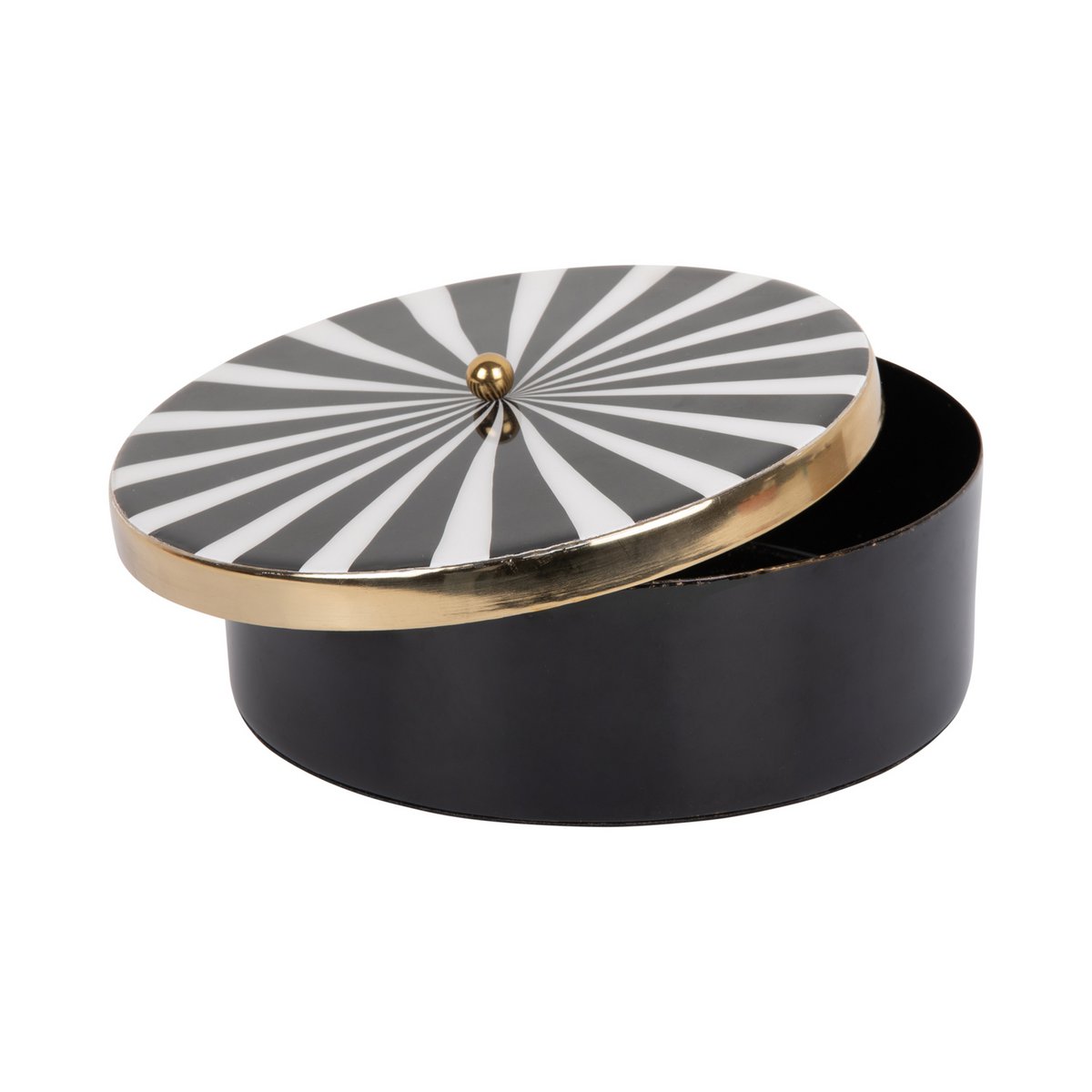 Present Time - Opbergdoos Candy Swirl Rond Groot - PT4204BK