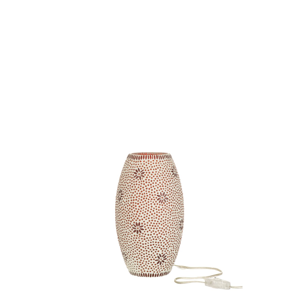 J-Line - Lampe Bram - Verre - Rouge - Moyen