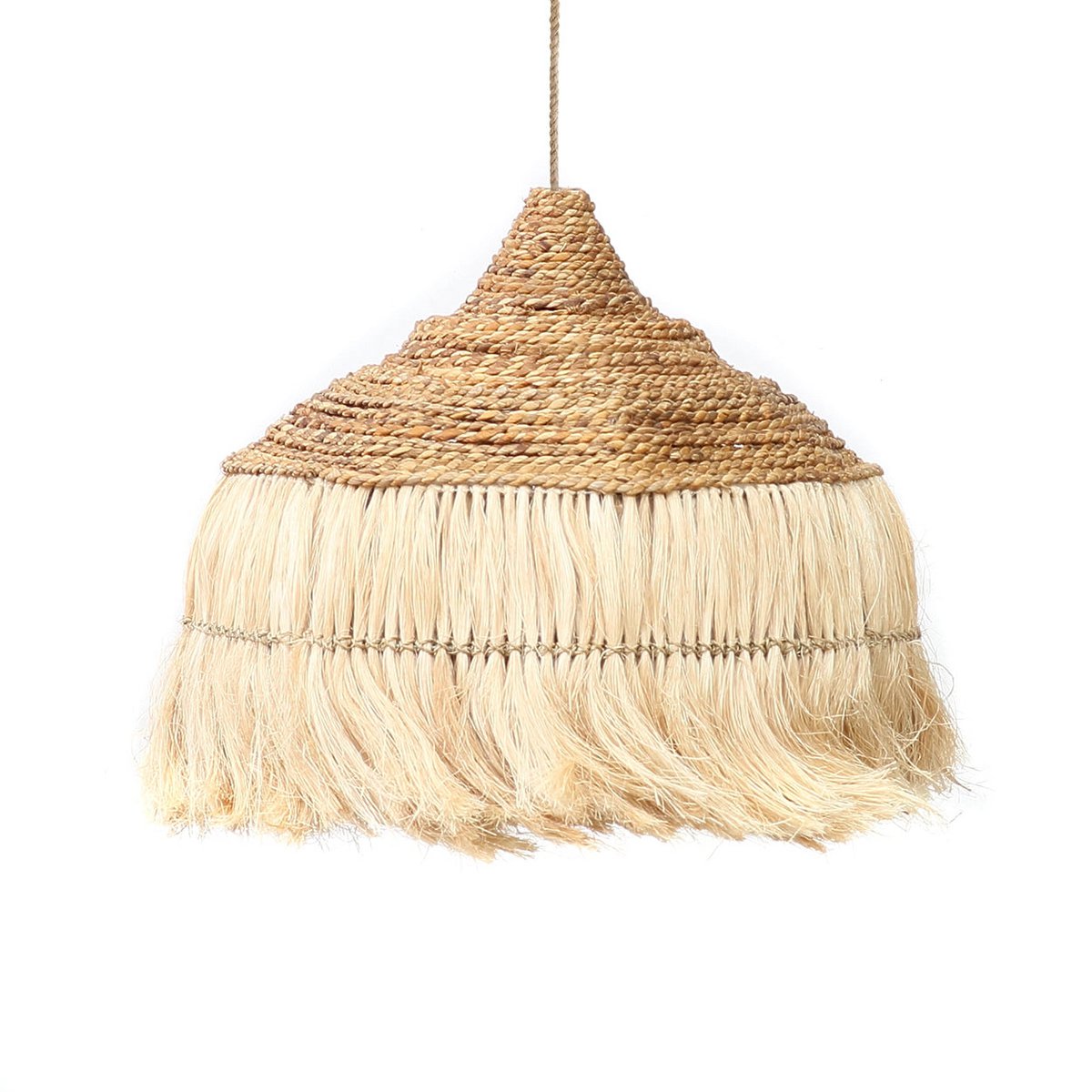 Bazar Bizar - Hanglamp 'Abaca' (Naturel, L)